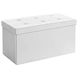 SONGMICS 76 cm Sitzbank mit Stauraum, Sitztruhe,...