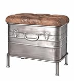 HAKU Möbel 13811 Bank, Stahl, Silber-grau/braun, 51 x 34 x...