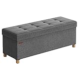 SONGMICS Sitzbank mit Stauraum, Schuhbank, klappbare...