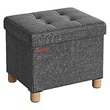 SONGMICS Sitzbank mit Stauraum, Schuhbank, klappbare...